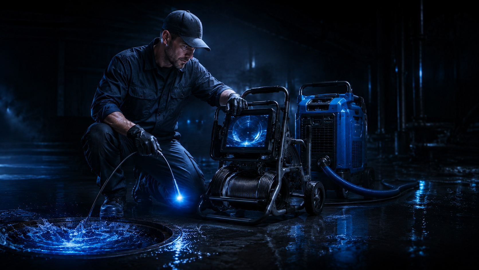 Commercial contractor equipment in an industrial environment